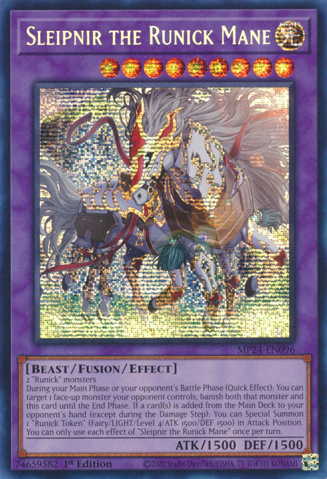 Sleipnir the Runick Mane DUNE-EN035 Secret Secret Rare Yu-Gi-Oh Duelist Nexus in Art