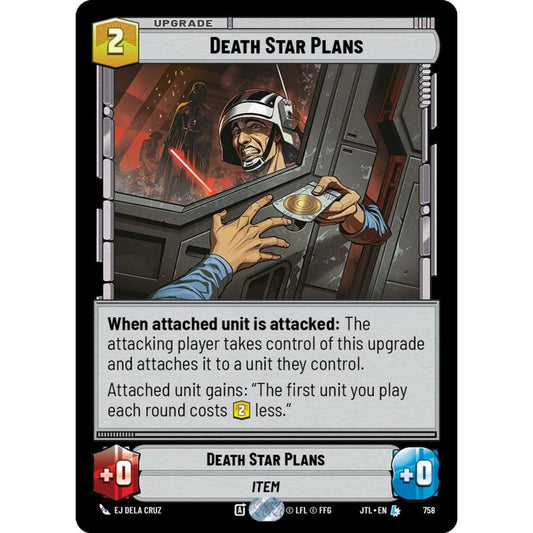 Death Star Plans, L, JTL 758) Foil, Star Wars Unlimited