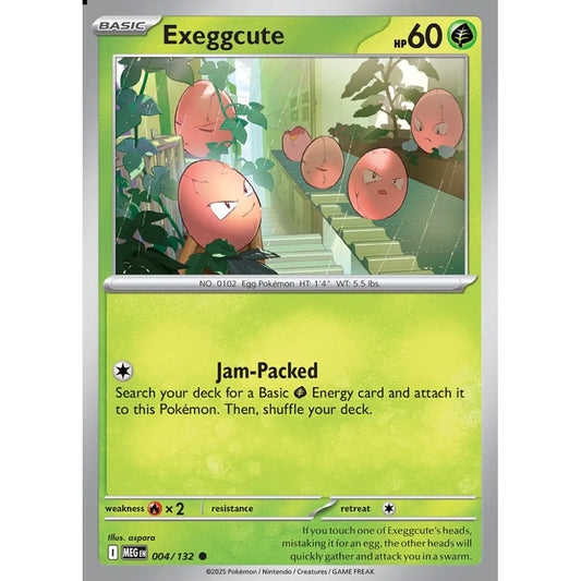Exeggcute Common 004/132 Pokemon Card Game Mega Evolution