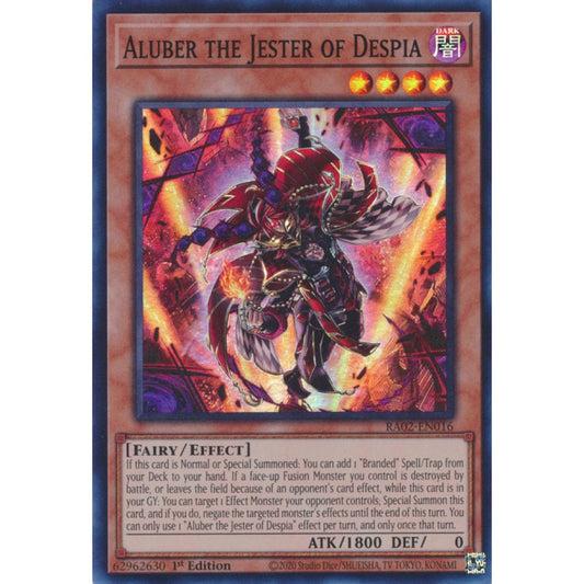 Aluber the Jester of Despia RA02-EN016 Super Super Rare Yu-Gi-Oh 25th Anniversary Rarity Collection II in Art