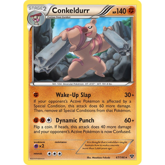 Conkeldurr Rare 67/146 Pokemon Card Game XY