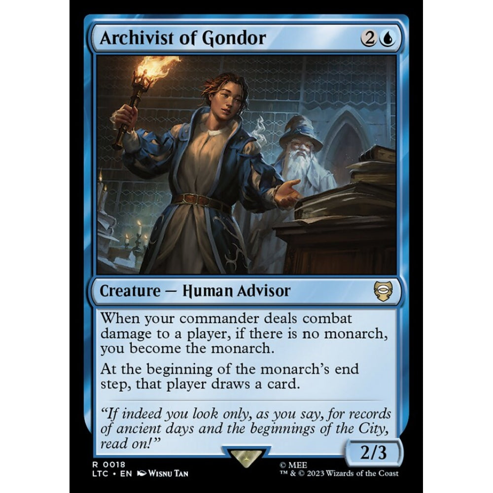 Archivist of Gondor, rare, 18, Magic the Gathering, Tales of Middle-earth Commander