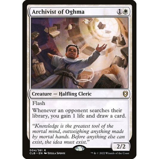 Archivist of Oghma rare 4 Magic the Gathering Commander Legends: Battle for Baldur's Gate