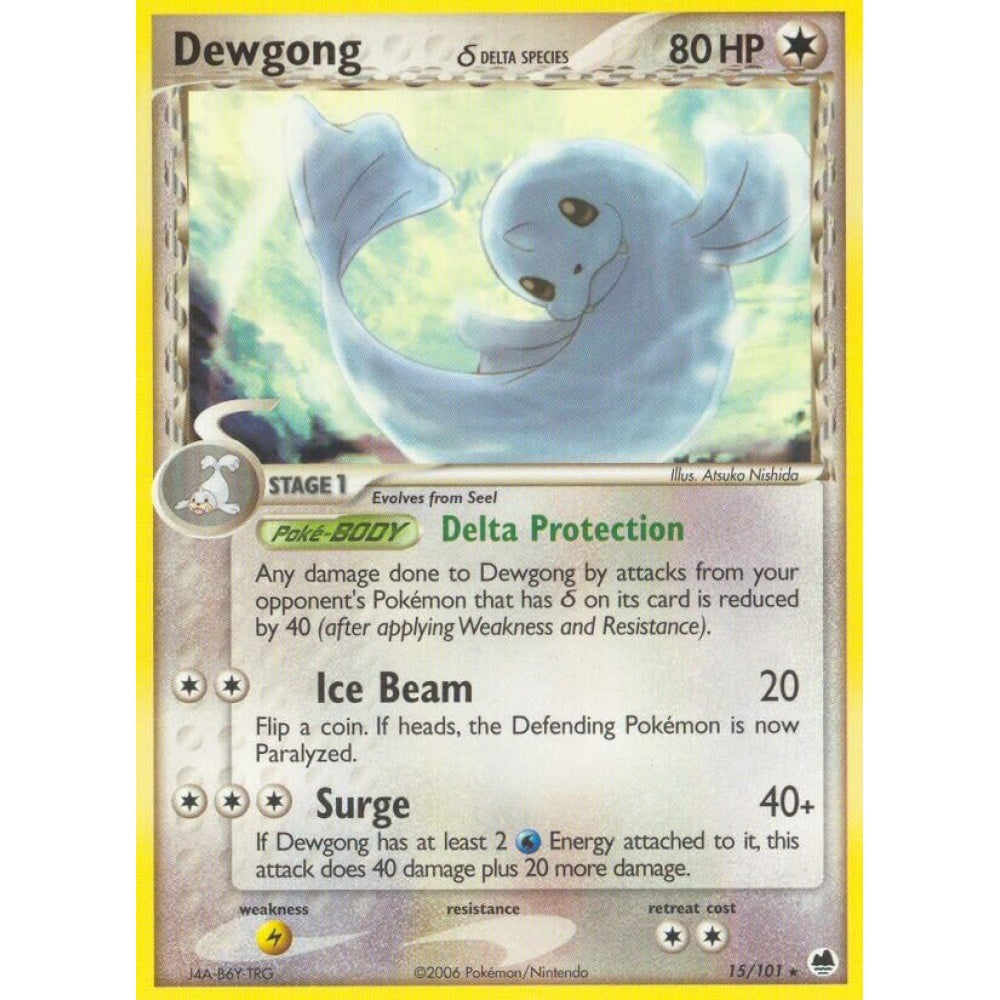 Dewgong Rare 15/101 Pokemon Card Game EX Dragon Frontiers