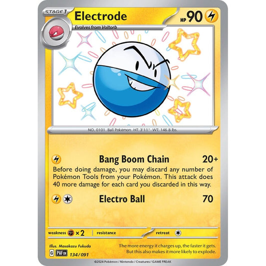 Electrode Shiny Rare 134/091 Pokemon Card Game Paldean Fates