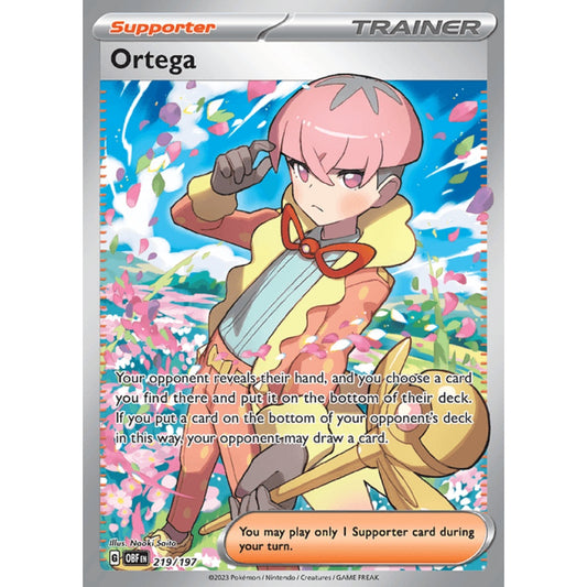 Ortega Full Art 219/197 Pokemon Card Game Obsidian Flames