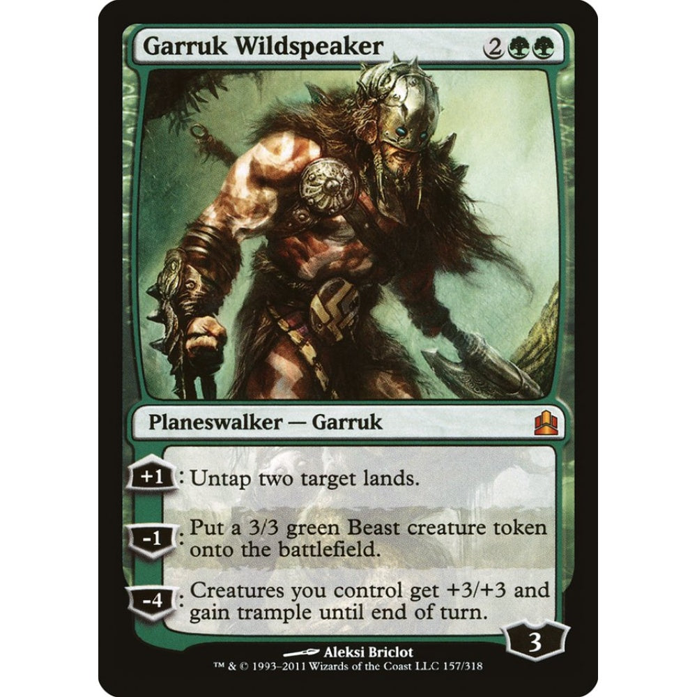 Garruk Wildspeaker mythic 157 Magic the Gathering Commander 2011