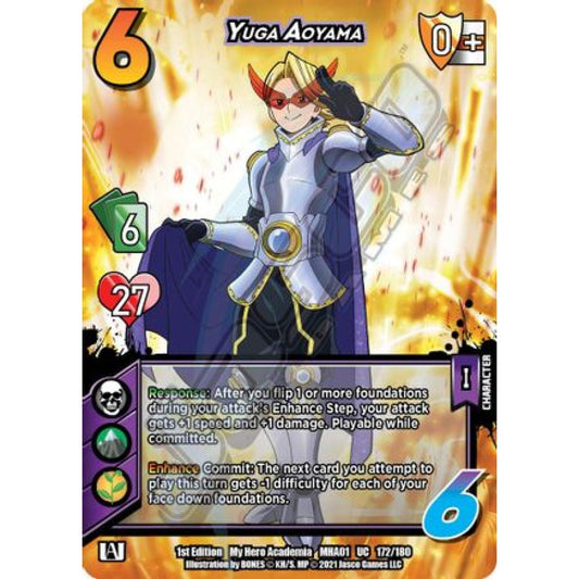Yuga Aoyama, 172/180, UC, UniVersus, MHA01 My Hero Academia