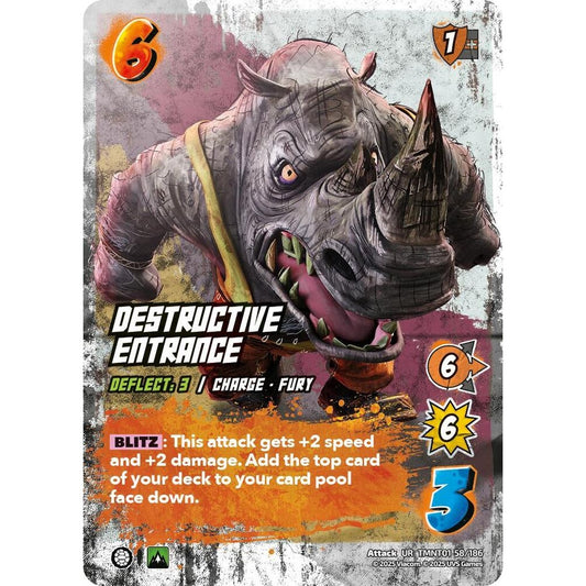 Destructive Entrance 58/186 TMNT01 Universus Teenage Mutant Ninja Turtles Attack UR