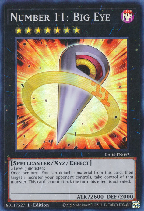Number 11: Big Eye BLC1-EN001 Secret Secret Rare Yu-Gi-Oh Battles of Legend: Chapter 1 in Art