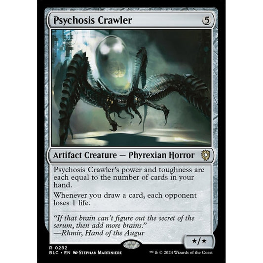 Psychosis Crawler, 282, rare, Magic: The Gathering, Bloomburrow