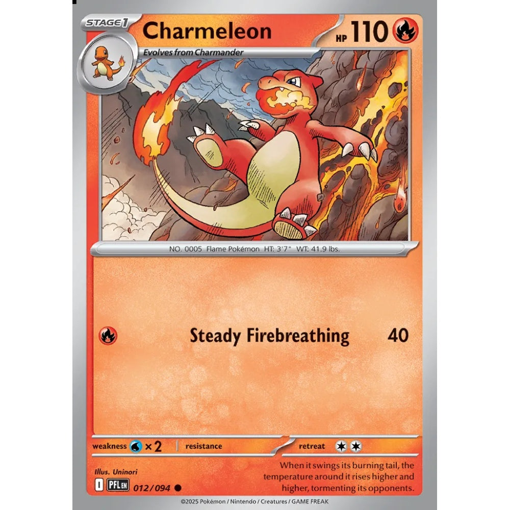 Charmeleon Common 012/094 Pokemon Card Game Phantasmal Flames