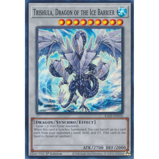 Trishula, Dragon of the Ice Barrier RA02-EN026 Super Super Rare Yu-Gi-Oh 25th Anniversary Rarity Collection II in Art