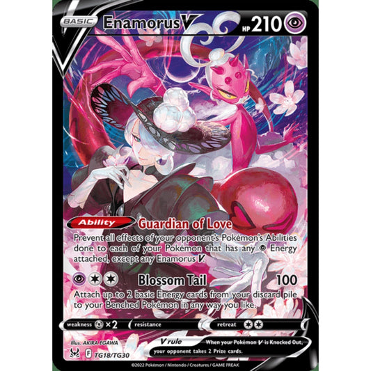 Enamorus V Secret Illustration Rare TG18/TG30 Pokemon Card Game Lost Origins