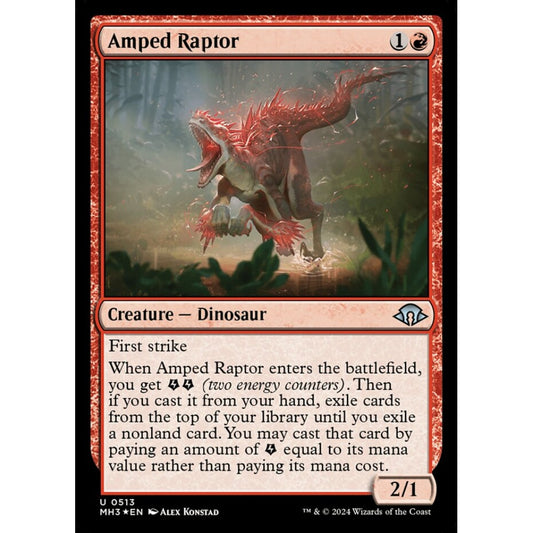 Amped Raptor, 513, uncommon, Magic: The Gathering, Modern Horizons 3