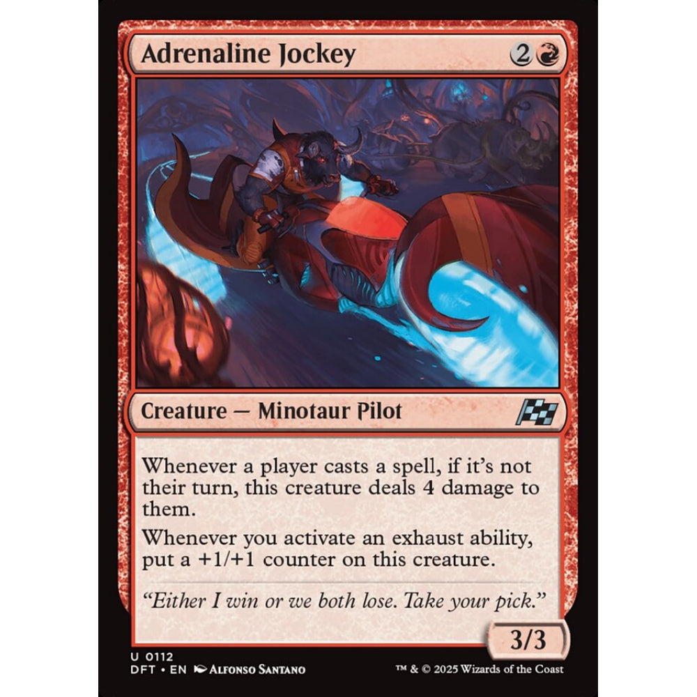 Adrenaline Jockey, 112, uncommon, Magic: The Gathering, Aetherdrift