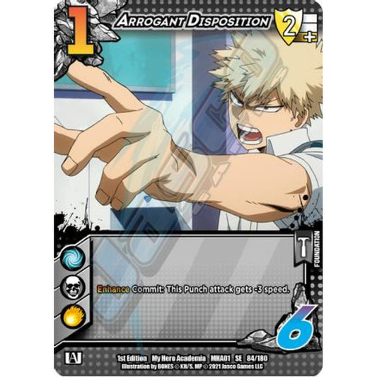 Arrogant Disposition, 84/180, SE, UniVersus, MHA01 My Hero Academia