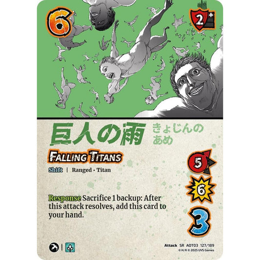 Falling Titans // Zeke's Dream Becoming Real 127/189 AOT03 Universus Attack on Titan: Apocalypse Attack SR