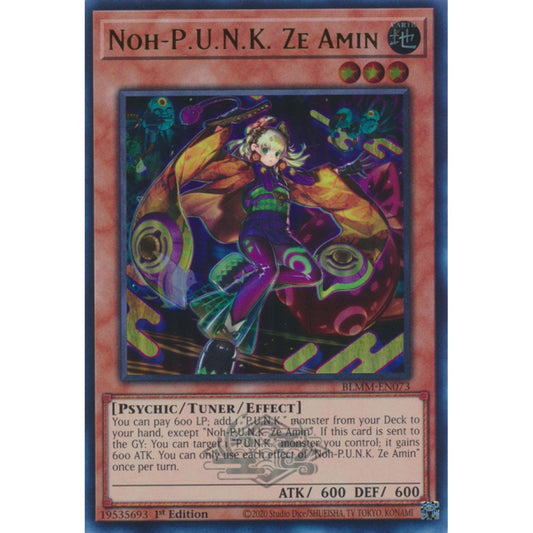 Noh-P.U.N.K. Ze Amin RA04-EN293 QCR Quarter Century Secret Rare Yu-Gi-Oh Quarter Century Stampede in Art