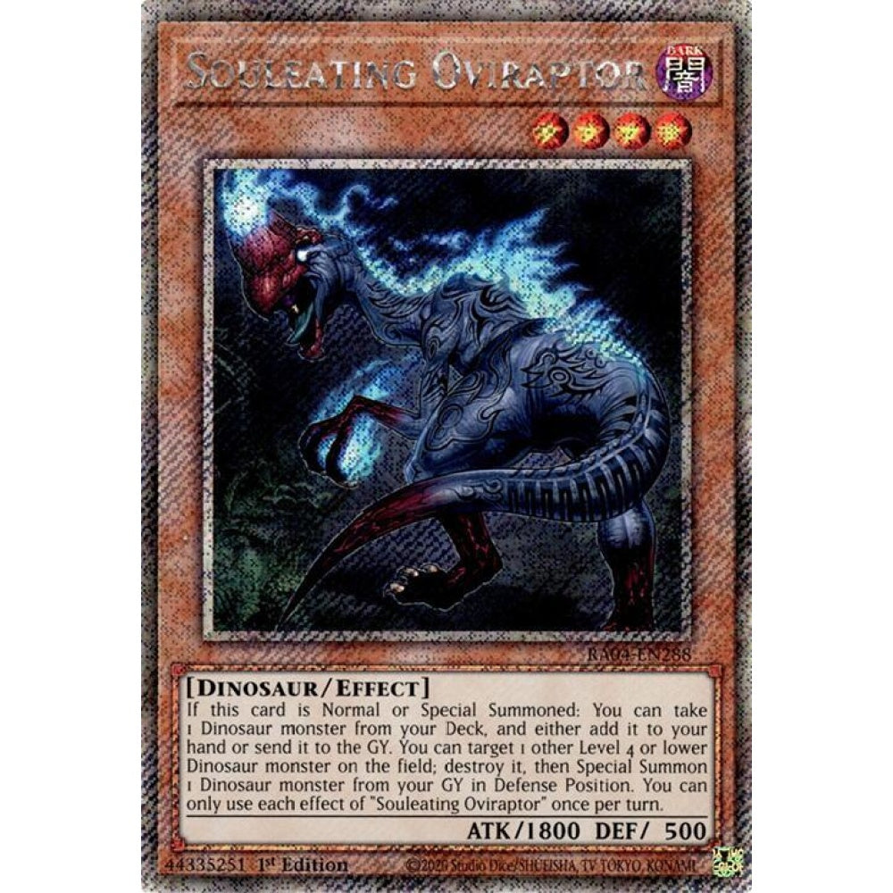 Souleating Oviraptor (Platinum Secret Rare) RA04-EN288 Platinum Rare Yu-Gi-Oh Quarter Century Stampede