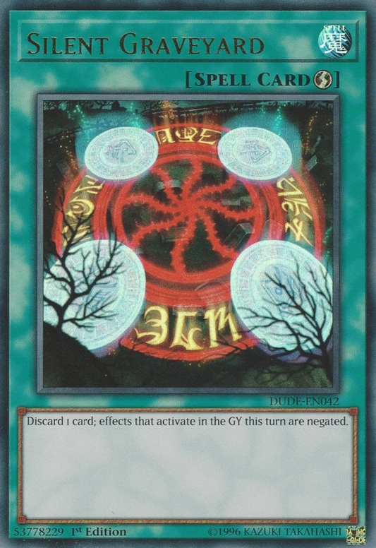 Silent Graveyard DUDE-EN042 Ultra Ultra Rare Yu-Gi-Oh Duel Devastator in Art