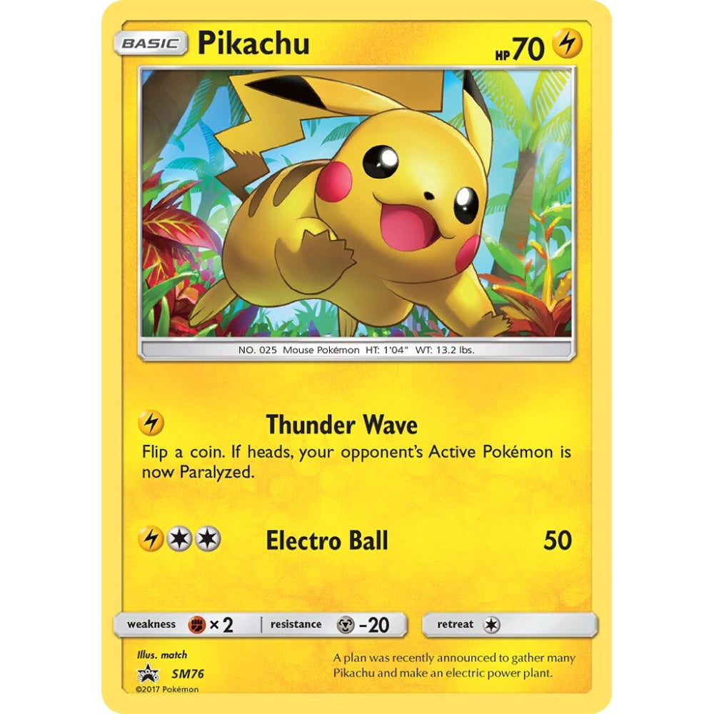 Pikachu Promo SM76 Pokemon Card Game Sun & Moon Promos