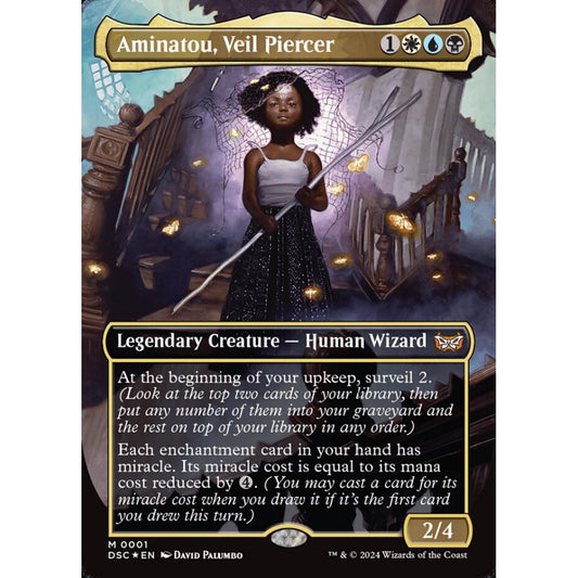 Aminatou, Veil Piercer, 1, mythic, Magic: The Gathering, Duskmourn: House of Horror