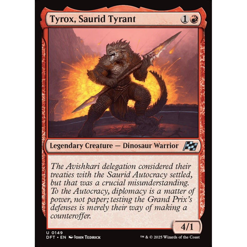 Tyrox, Saurid Tyrant, 149, uncommon, Magic: The Gathering, Aetherdrift