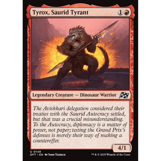 Tyrox, Saurid Tyrant, 149, uncommon, Magic: The Gathering, Aetherdrift