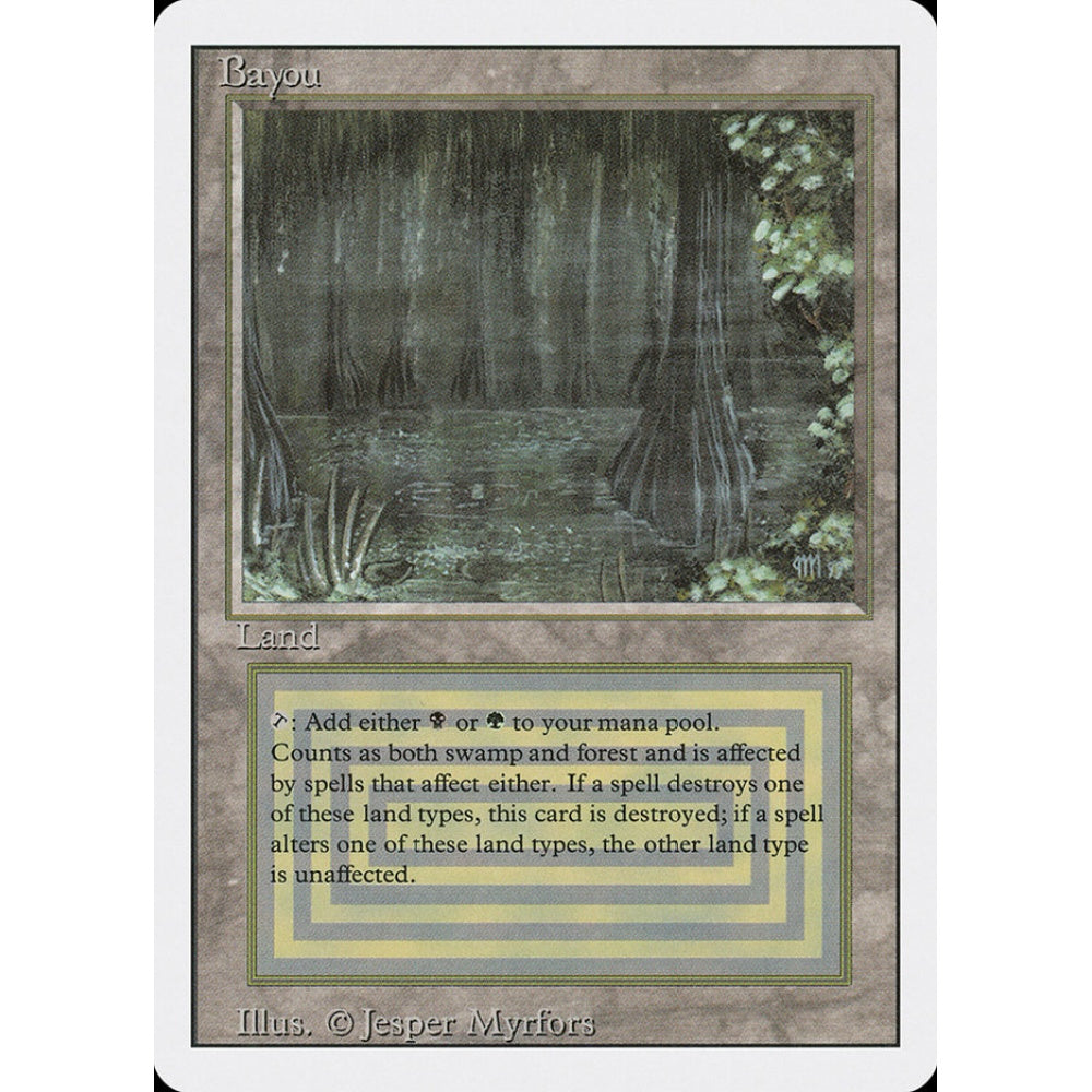 Bayou rare 283 Magic the Gathering Revised Edition