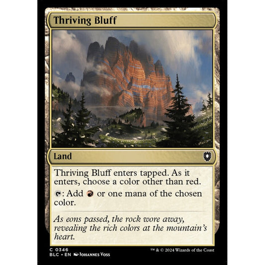 Thriving Bluff, 346, common, Magic: The Gathering, Bloomburrow