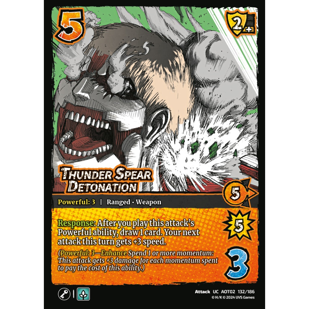 Thunder Spear Detonation, 132/186, AOT02, Universus, Attack on Titan: Origins of Power, Attack, UC