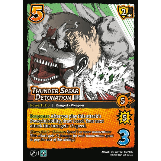 Thunder Spear Detonation, 132/186, AOT02, Universus, Attack on Titan: Origins of Power, Attack, UC