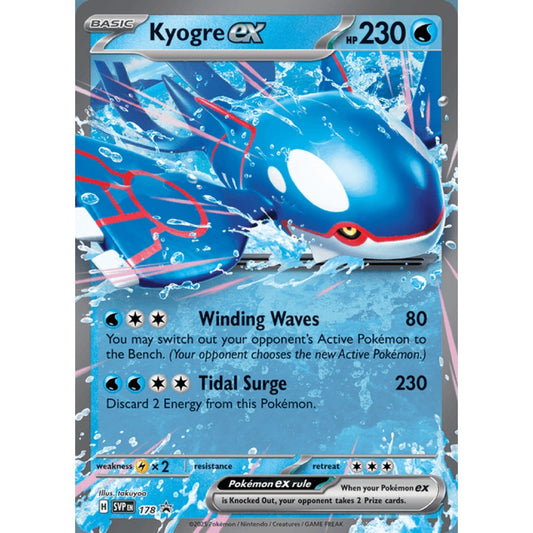 Kyogre ex Black Star Promo 178 Pokemon Card Game Scarlet & Violet Promos