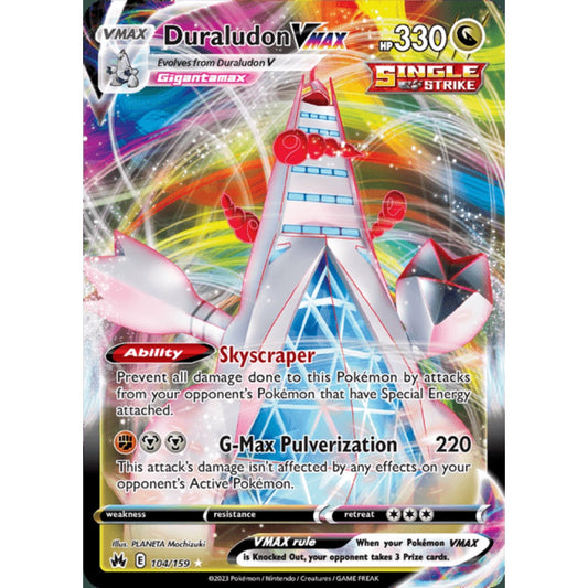 Duraludon VMAX Ultra Rare 104/159 Pokemon Card Game Crown Zenith