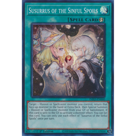 Susurrus of the Sinful Spoils INFO-EN060 Super Super Rare Yu-Gi-Oh The Infinite Forbidden in Art