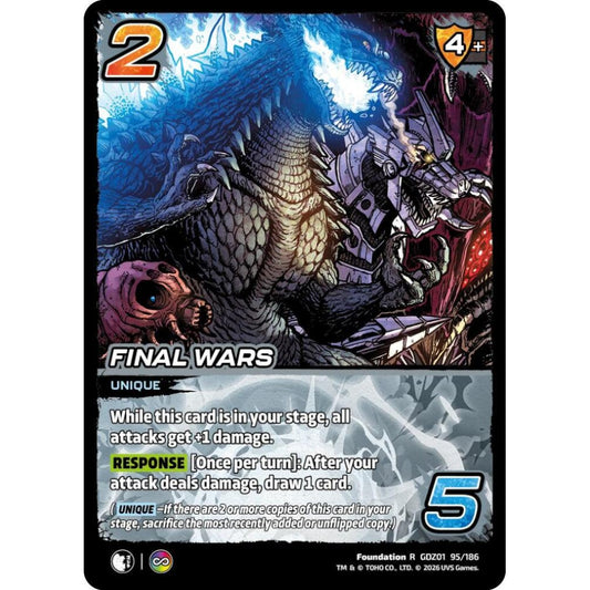 Final Wars GDZ01 95/186 GDZ01 Universus Godzilla: Reign of Kaiju Foundation R