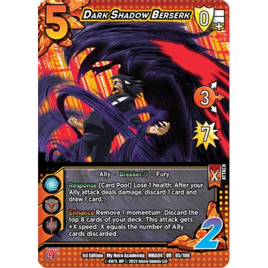 Dark Shadow Berserk, 085/108, UR, UniVersus, MHA04 League of Villains