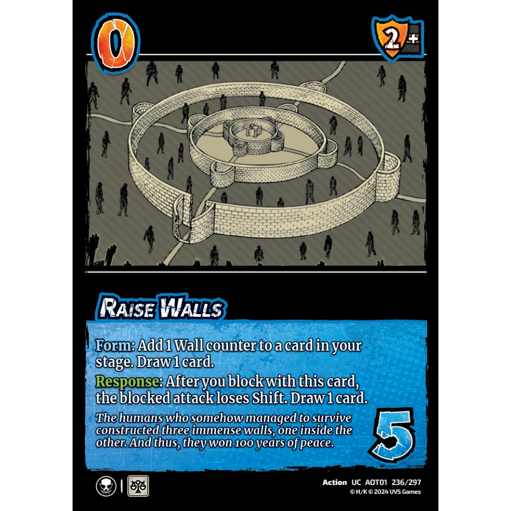 Raise Walls, 236/297, UC, UniVersus, Attack on Titan: Battle for Humanity