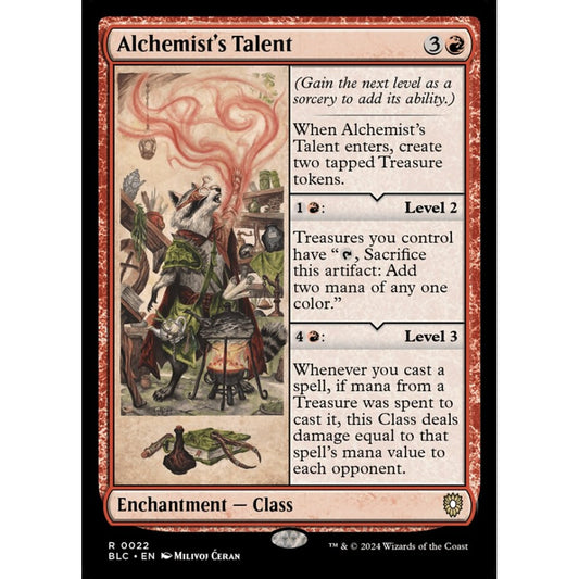 Alchemist's Talent, 22, rare, Magic: The Gathering, Bloomburrow