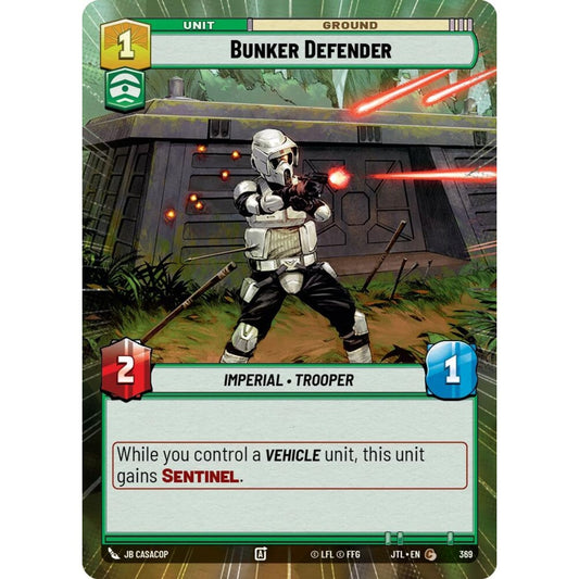 Bunker Defender, C, JTL 369) Hyperspace, Star Wars Unlimited