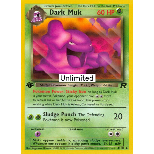 Dark Muk Uncommon 41/82 Pokemon Card Game Team Rocket