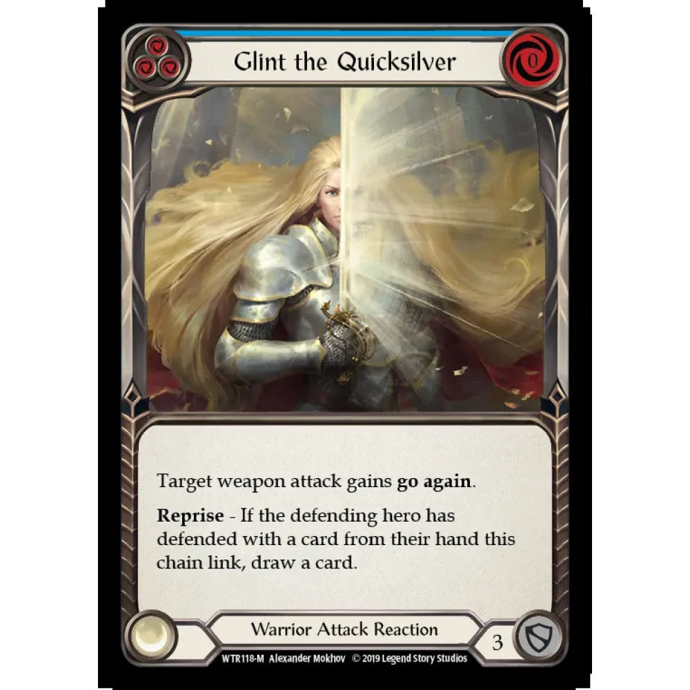 Glint the Quicksilver WTR118 Majestic Flesh & Blood Trading Card Game Welcome to Rathe in Regular Art