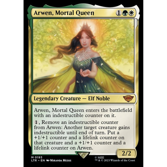 Arwen, Mortal Queen, mythic, 193, Magic the Gathering, The Lord of the Rings: Tales of Middle-earth