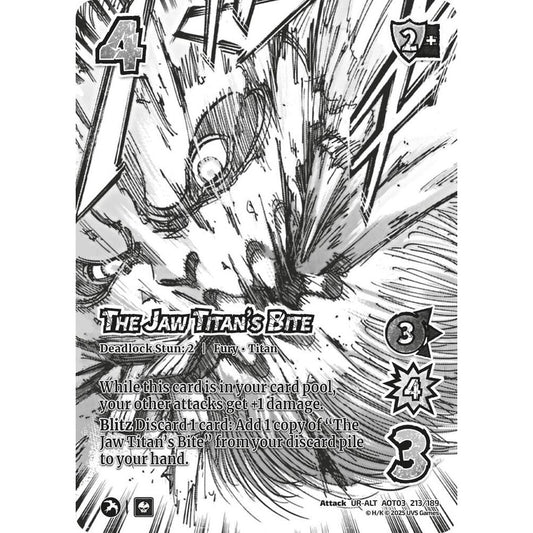 The Jaw Titan's Bite 213/189 AOT03 Universus Attack on Titan: Apocalypse Attack UR-ALT