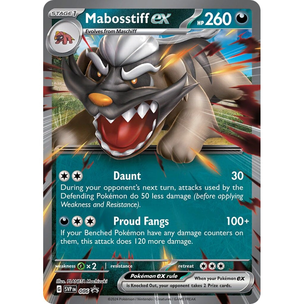 Mabosstiff ex Promo 086 Pokemon Card Game Scarlet & Violet Promos