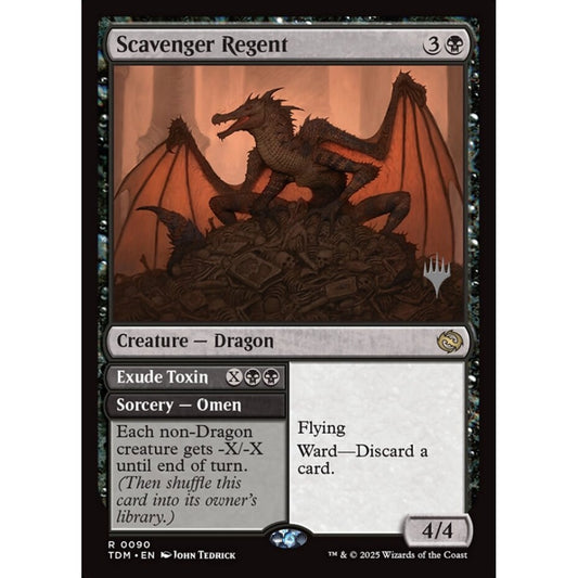 Scavenger Regent // Exude Toxin rare 90p Magic the Gathering Tarkir: Dragonstorm Promos