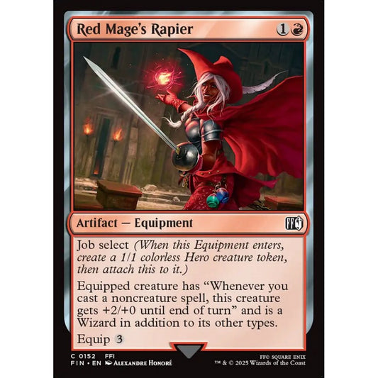 Red Mage's Rapier common 152 Magic the Gathering Final Fantasy