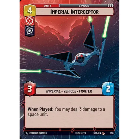 Imperial Interceptor, 396, C, Star Wars Unlimited, Sparks Of Rebellion
