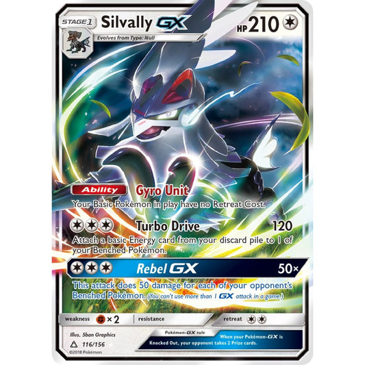 Silvally-GX Rare Holo GX 116/156 Pokemon Card Game Ultra Prism